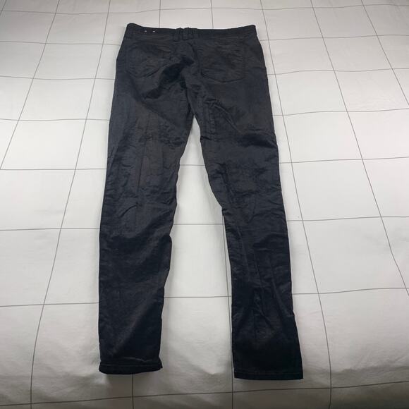 McGuire Pants Womens 27 Black Velvet Skinny Classic Neutral Holiday Stretch - Picture 3 of 11